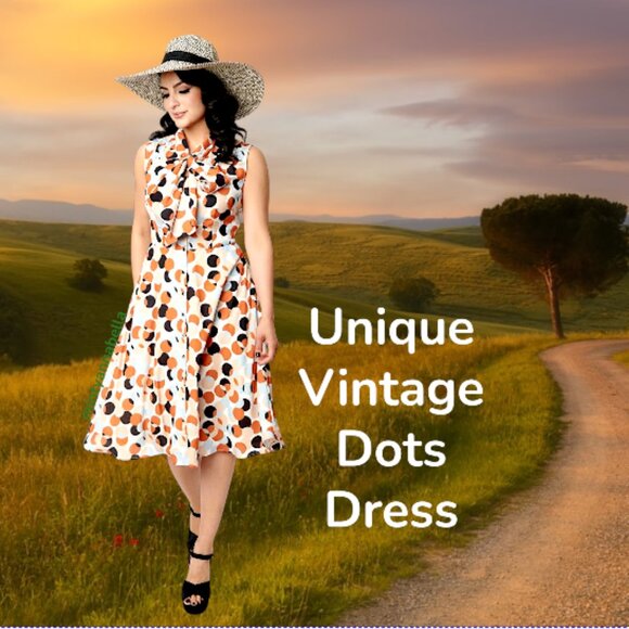 Unique Vintage Dress ✨️Rare Find!✨️Retro Style✨️ - Picture 1 of 9